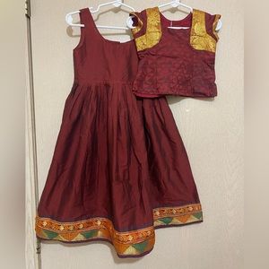 Toddler Girl’s Indian Traditional Dress with Top